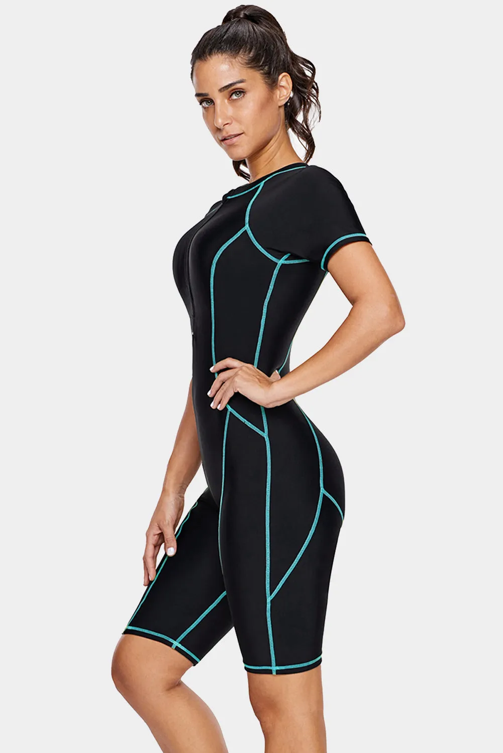 Seam Contoured Zip Front Wetsuit