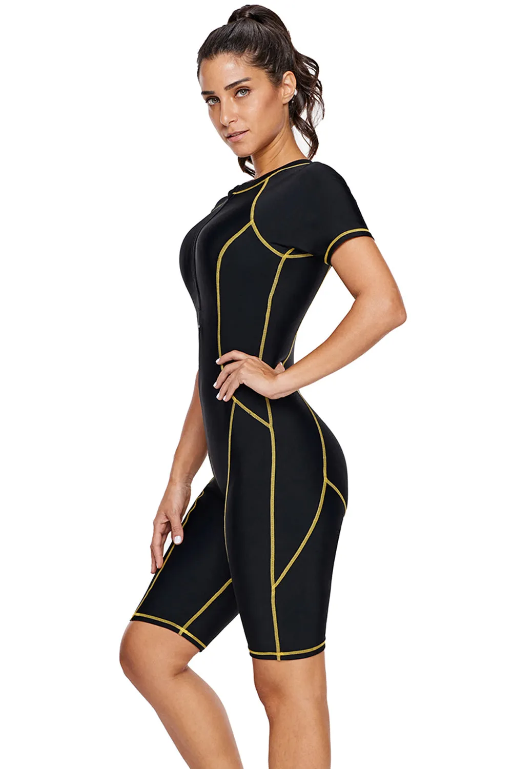 Seam Contoured Zip Front Wetsuit