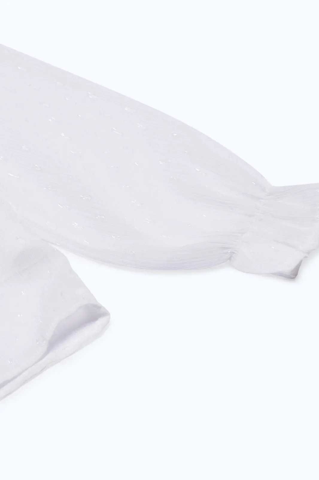 Senior Girls White Front Ruffled Blouse