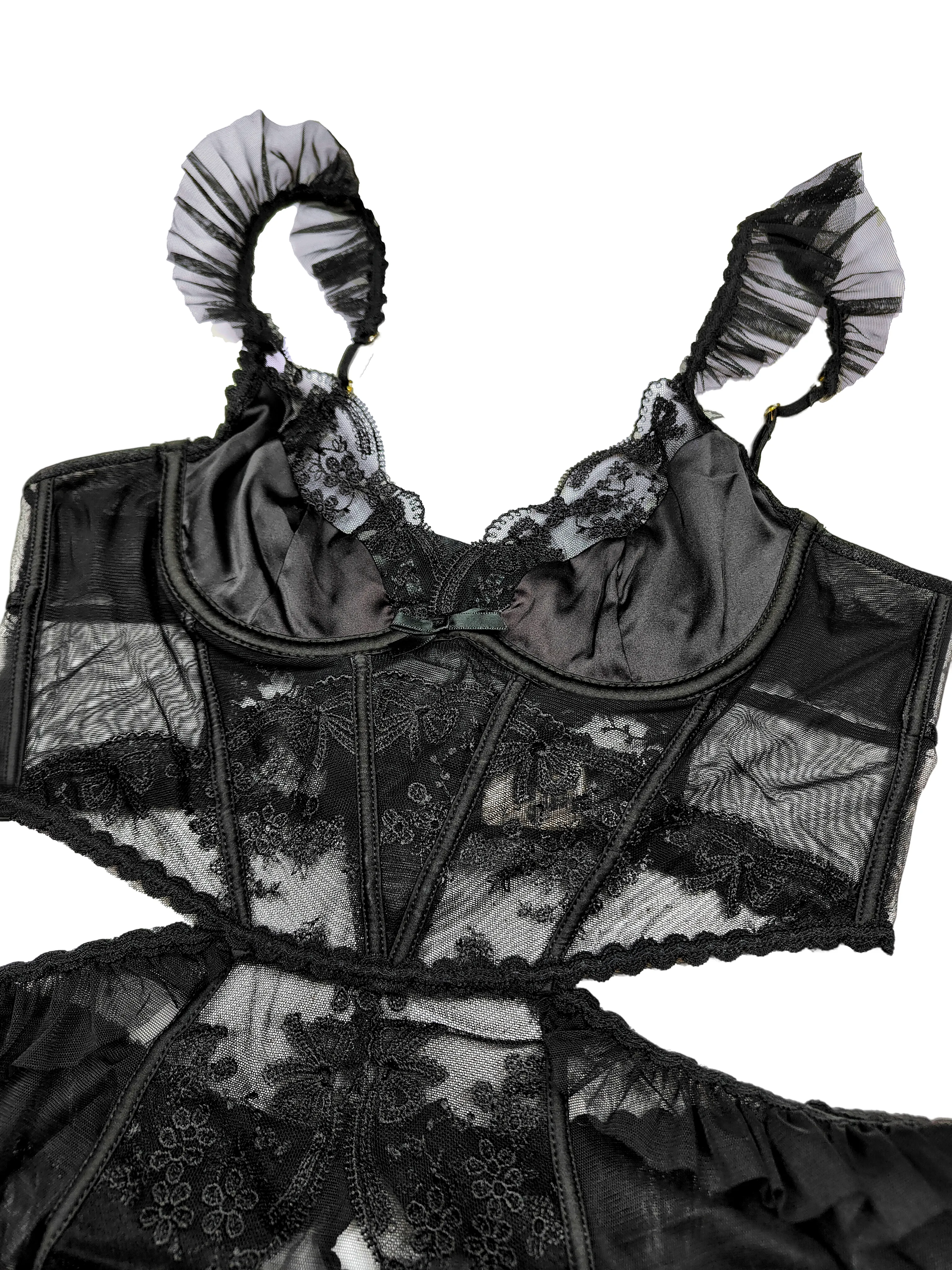 Sensual Lace Backless Bodysuit