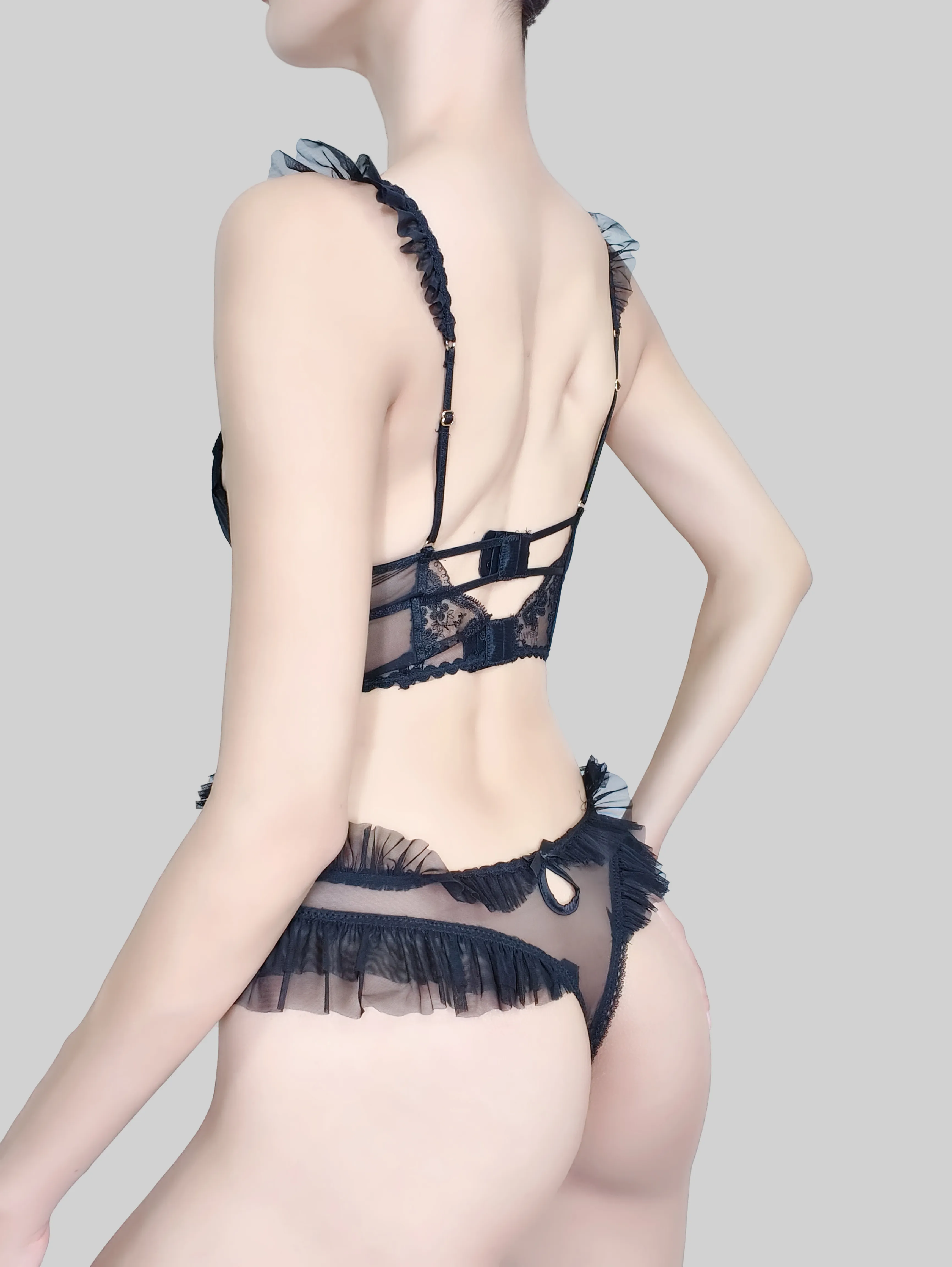 Sensual Lace Backless Bodysuit