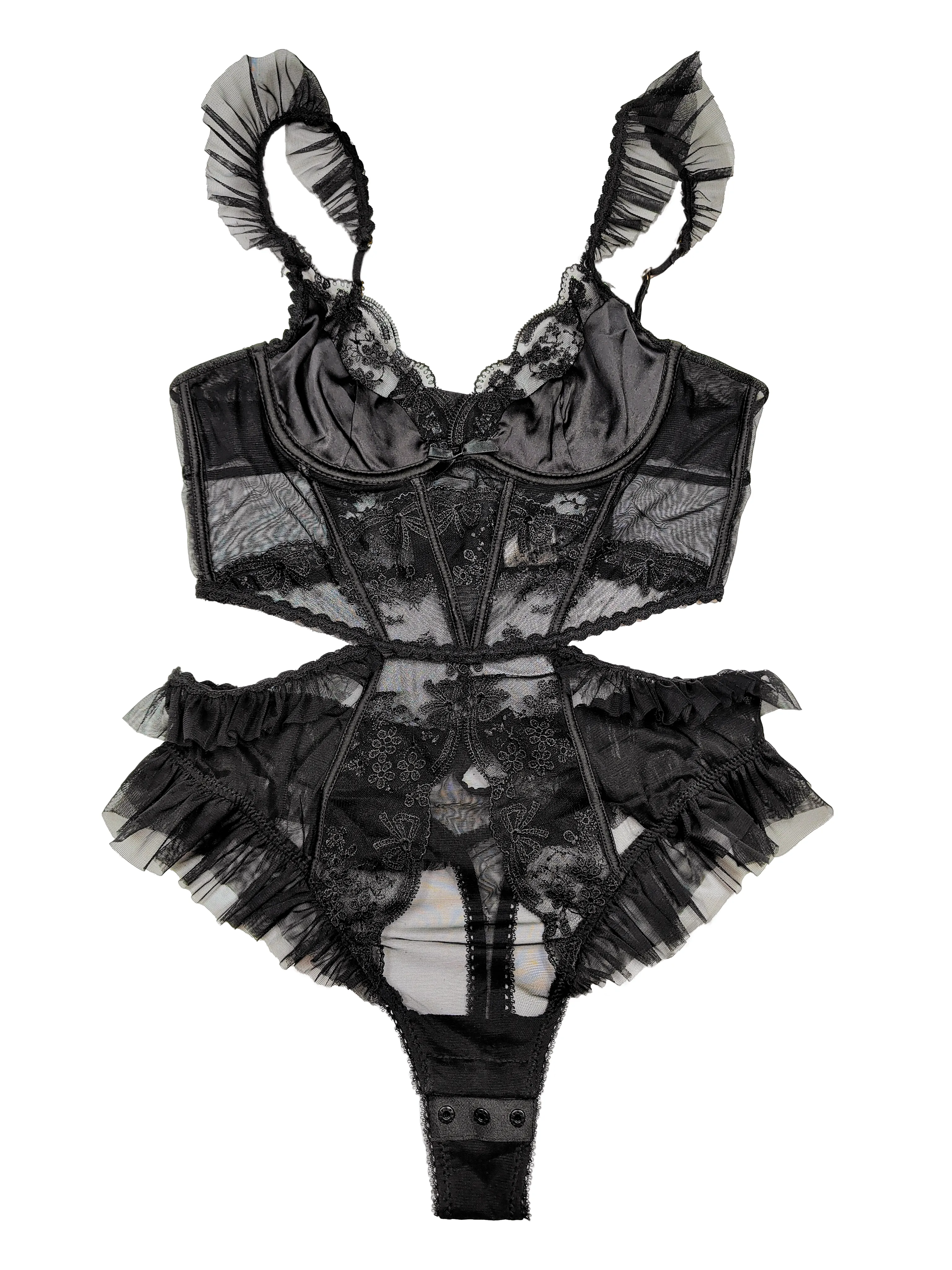 Sensual Lace Backless Bodysuit