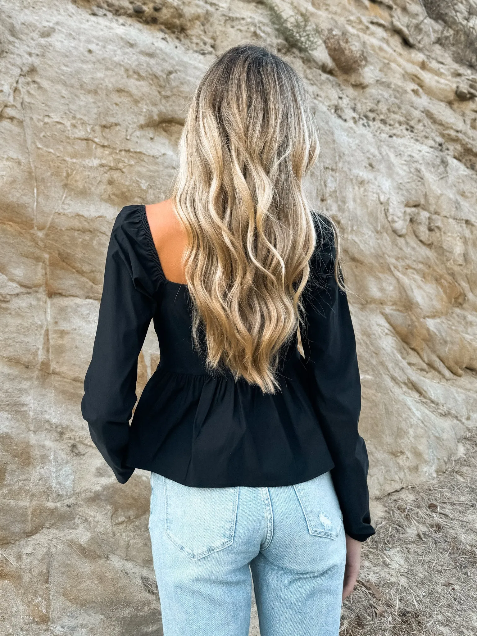 Seona Peplum Tie Top