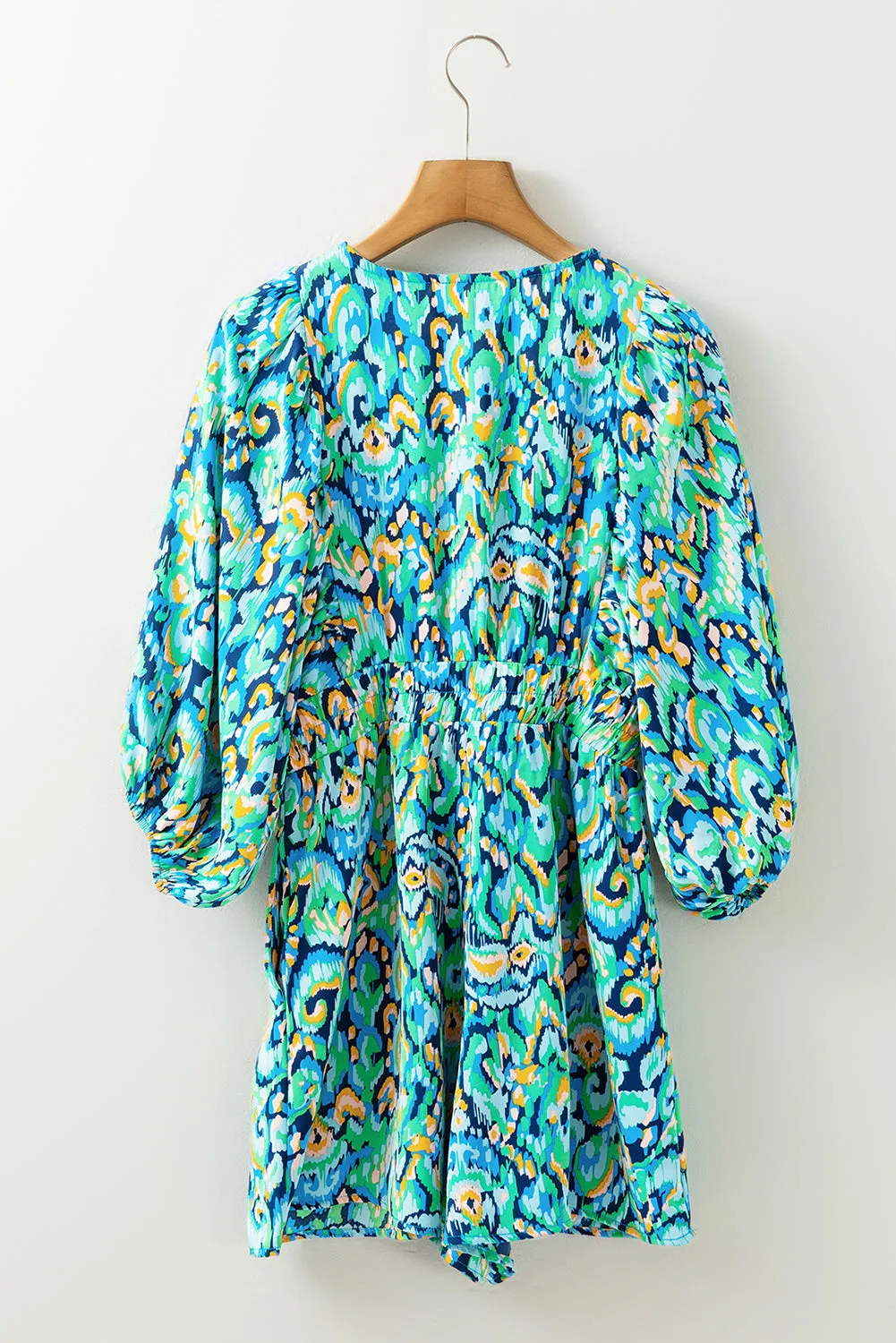Sevyn Abstract V Neck High Waist Romper