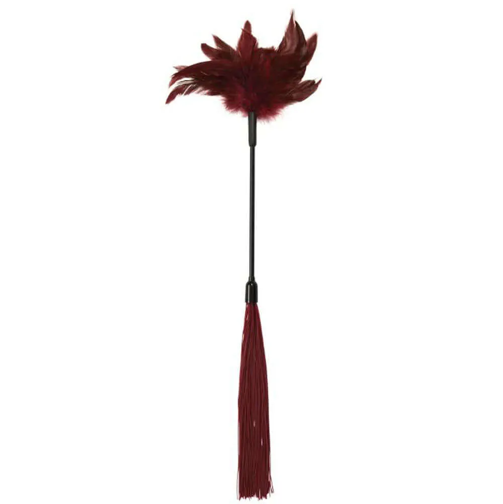 Sex and Mischief Enchanted Feather Tickler: Unveil a World of Sensual Tease and Tempting Torment in Burgundy