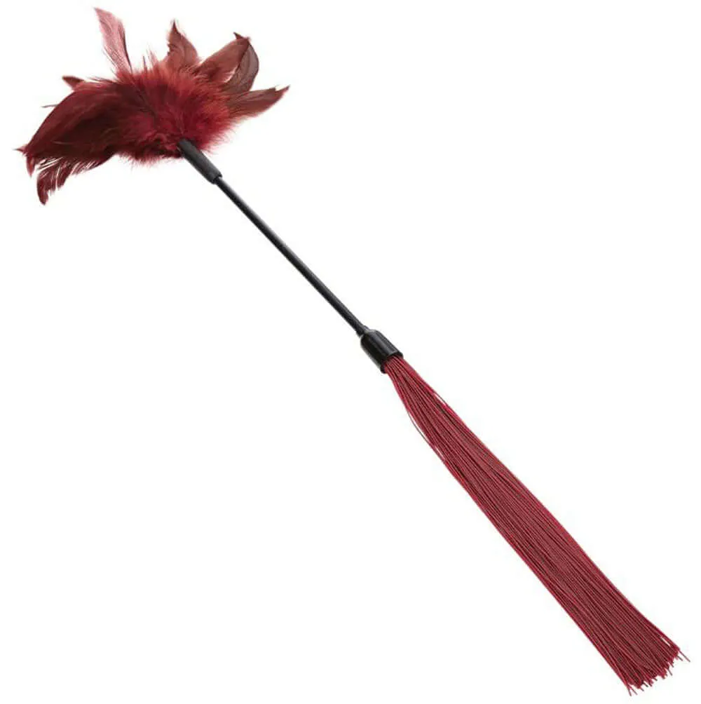 Sex and Mischief Enchanted Feather Tickler: Unveil a World of Sensual Tease and Tempting Torment in Burgundy