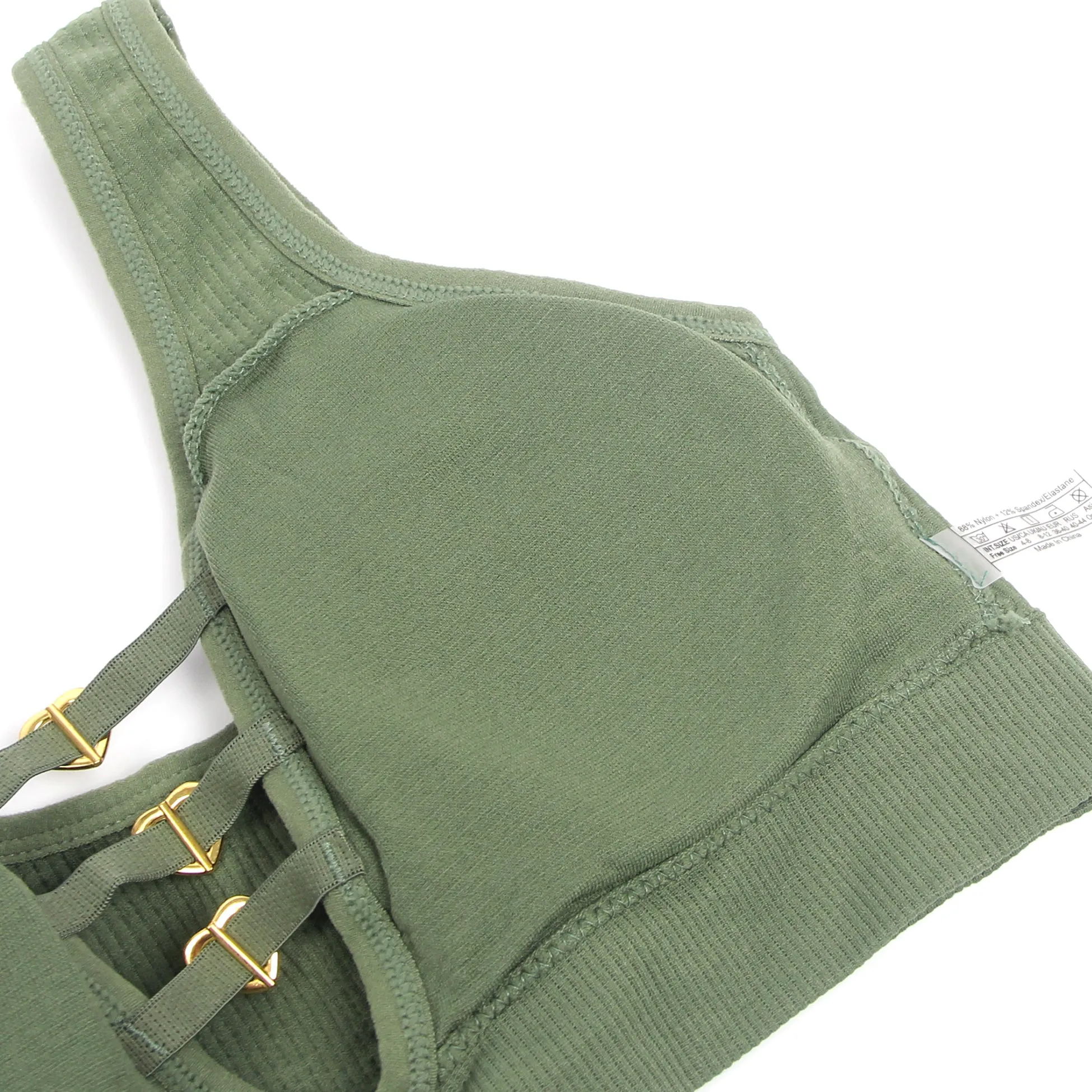 Sexy Hollow Heart Buckles Knitted Seamless Bra Set Egypt
