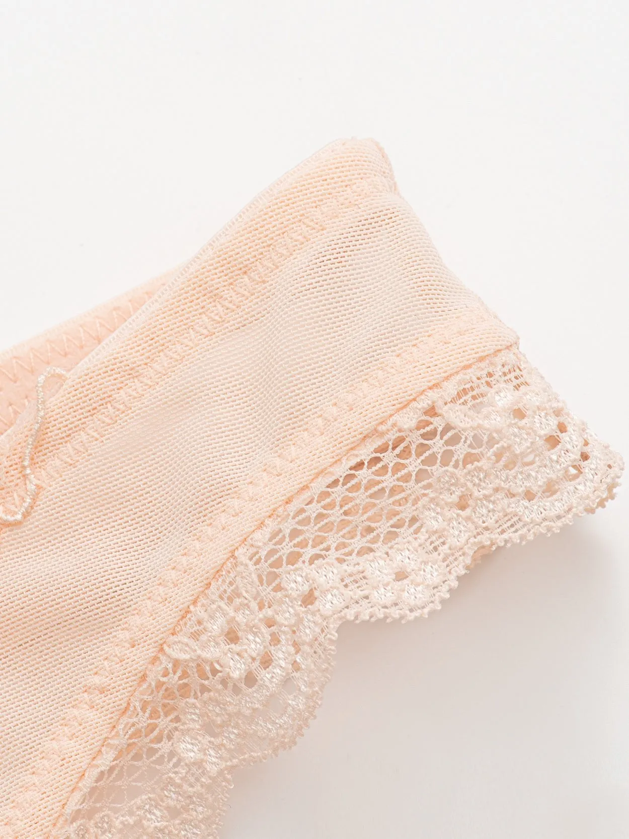 Sexy Lace Embroidered Thong Panty T Back Low Waist Nude
