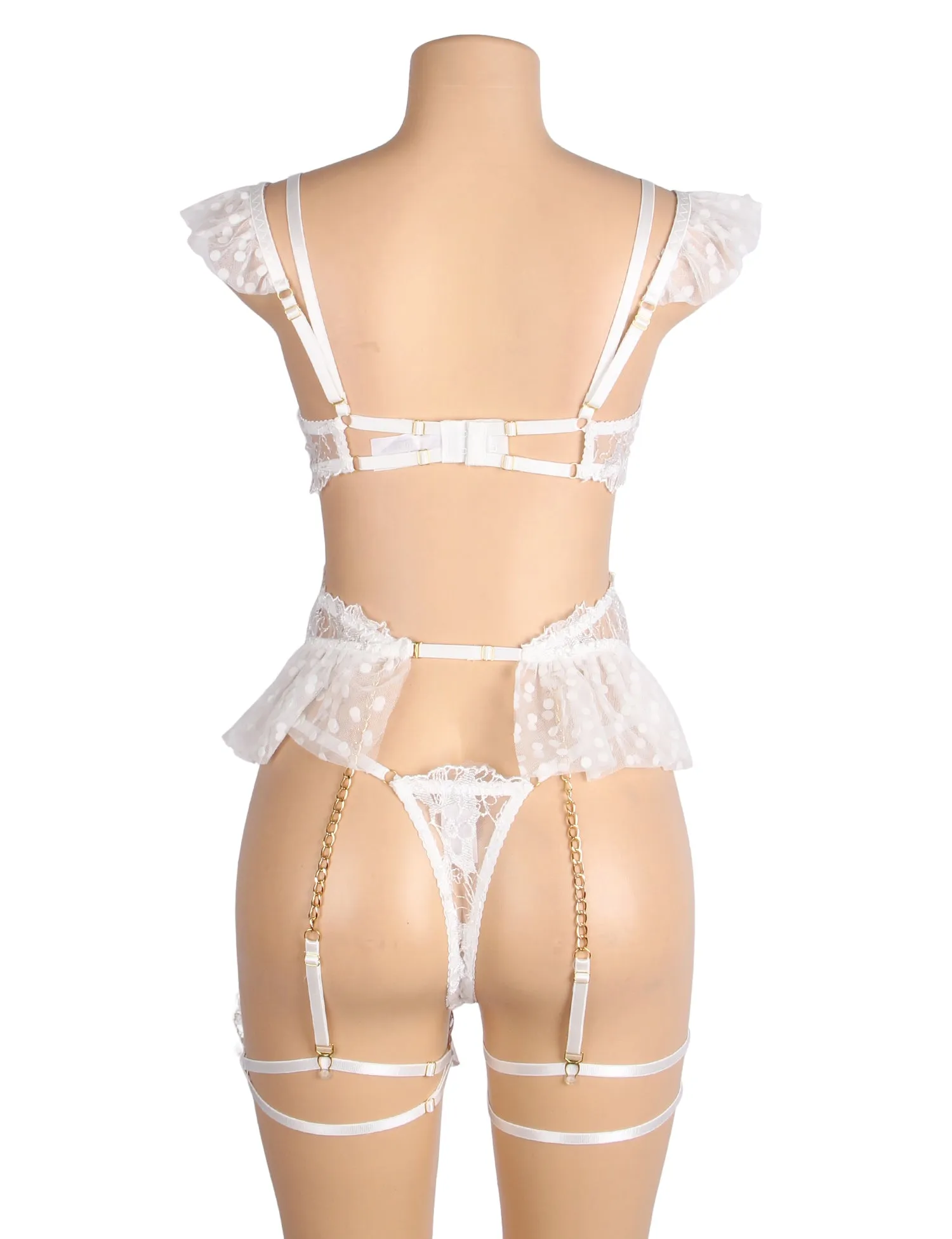 Sexy Lace Garter Bra Panty Set