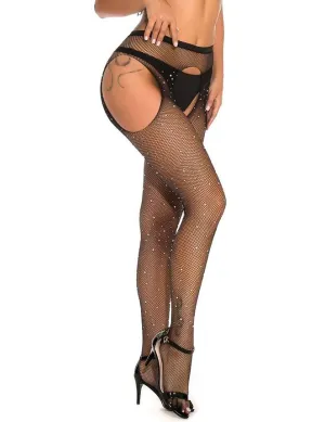 Sexy Rhinestone Crotchless Fishnet Pantyhose Egypt