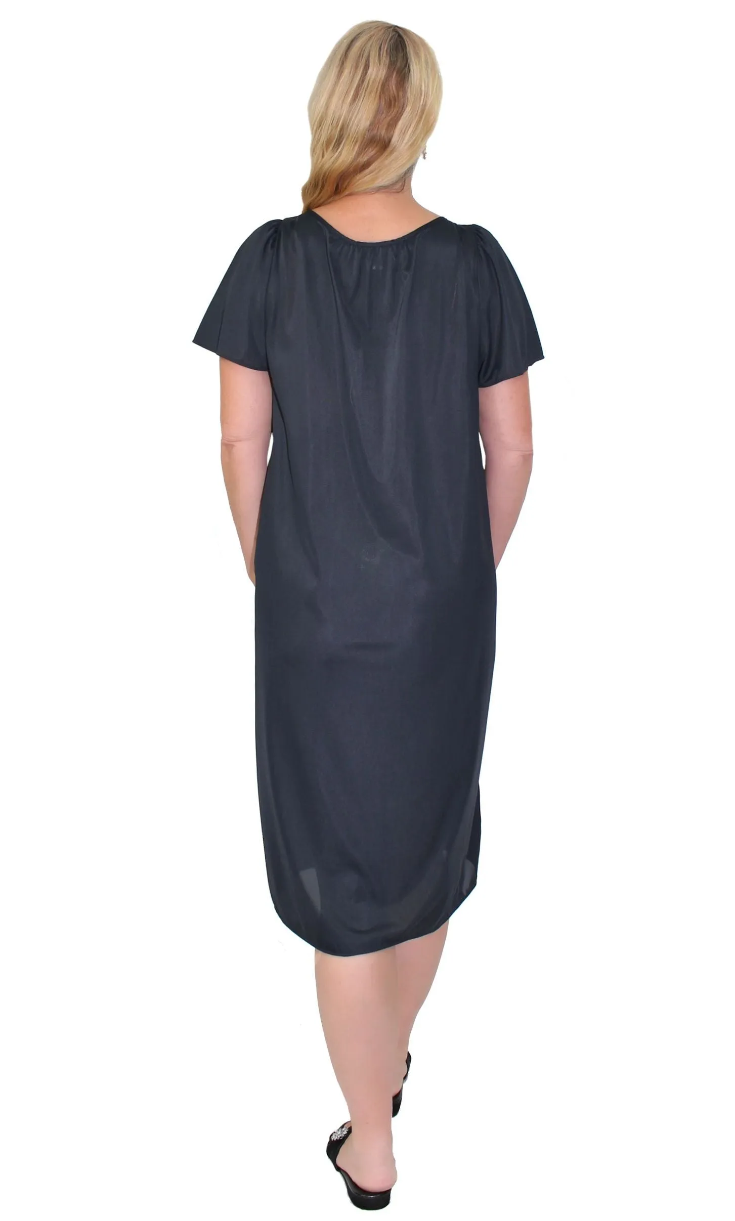 Shadowline Twilight 40 Inch Short Sleeve Nylon Nightgown 36150