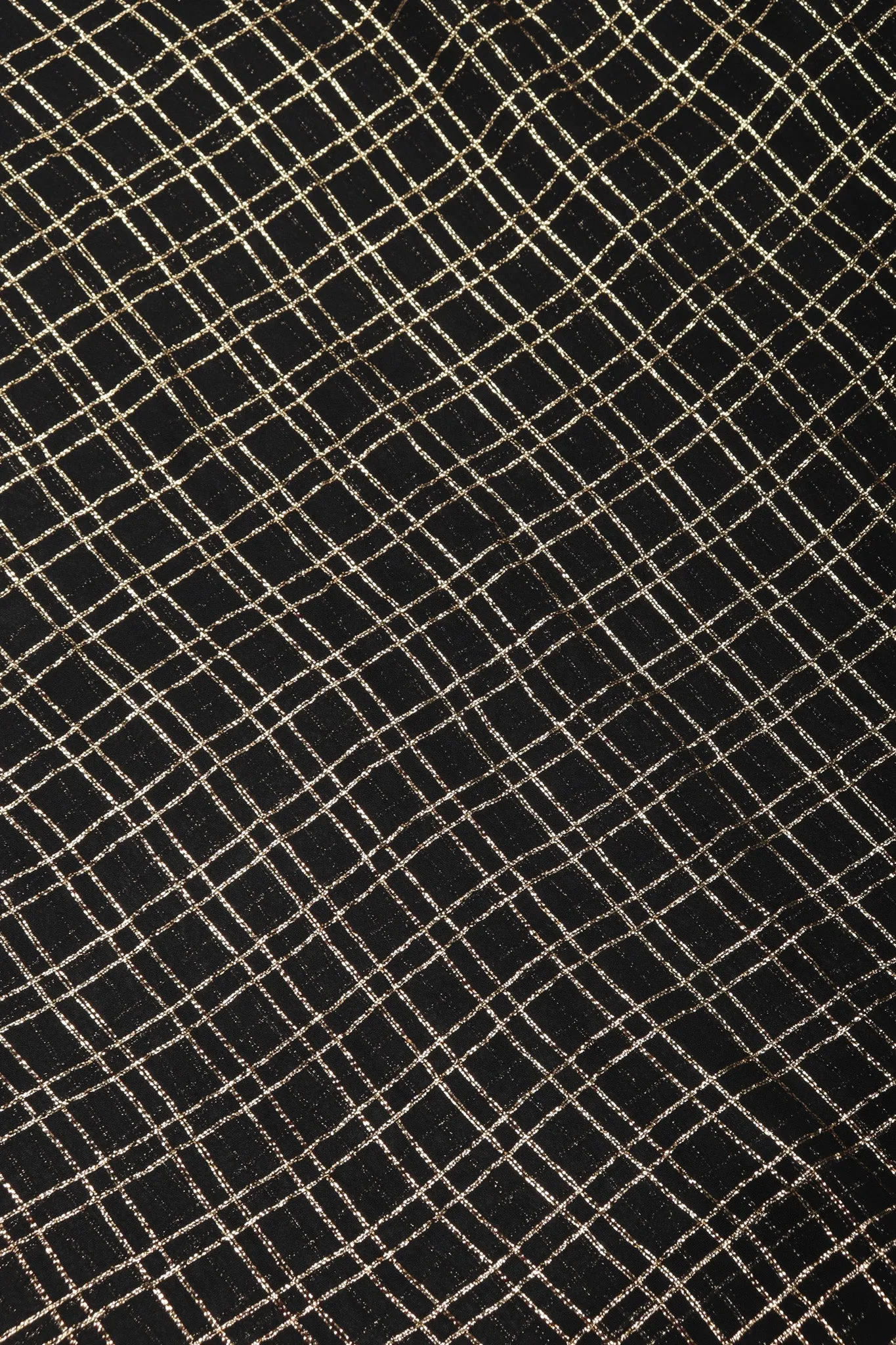 Sheer Lamé Double Grid Blouse