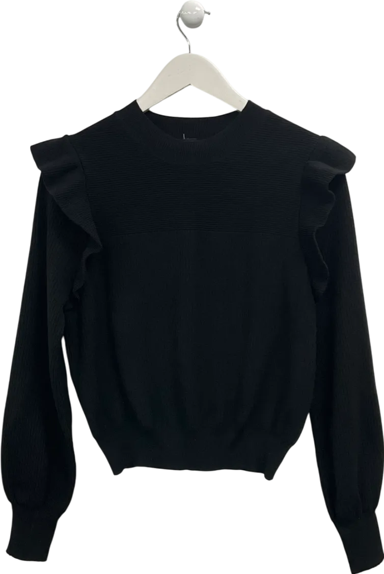 SHEIN Black Frill Jumper UK L