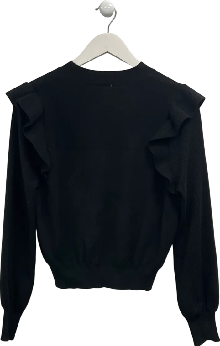 SHEIN Black Frill Jumper UK L