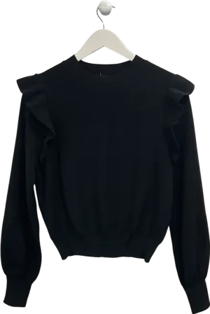 SHEIN Black Frill Jumper UK L