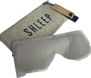 shleep Beige Knitted Sleep Mask One Size