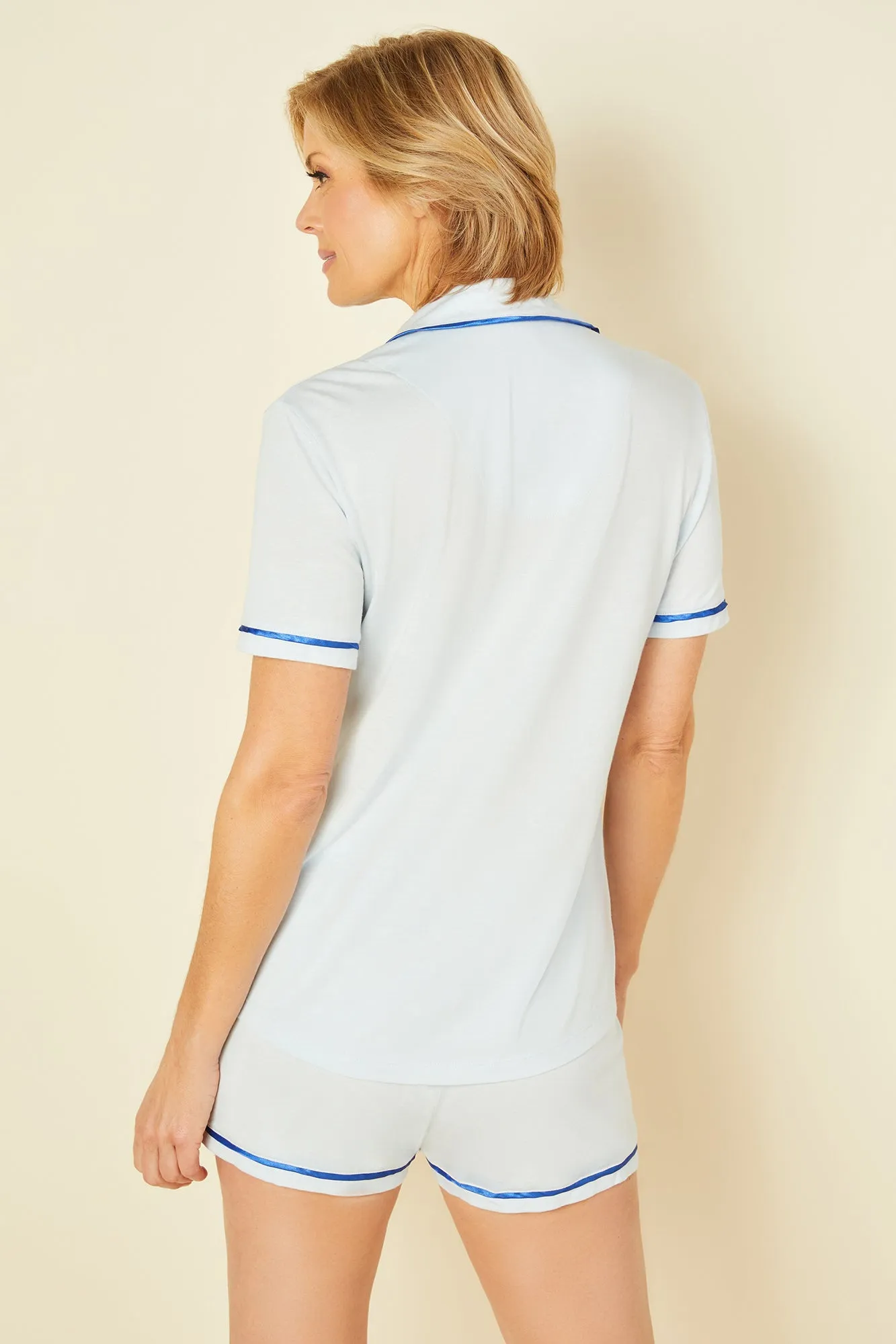 Short Sleeve Top & Boxer Pajama Set