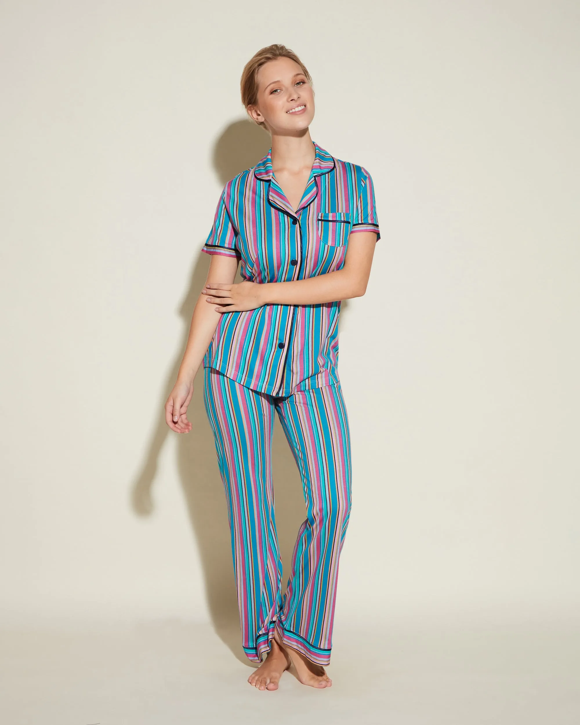 Short Sleeve Top & Pant Pajama Set