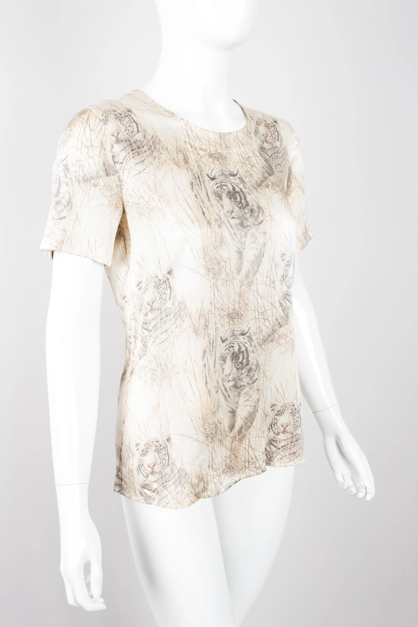 Silk White Tiger Tee