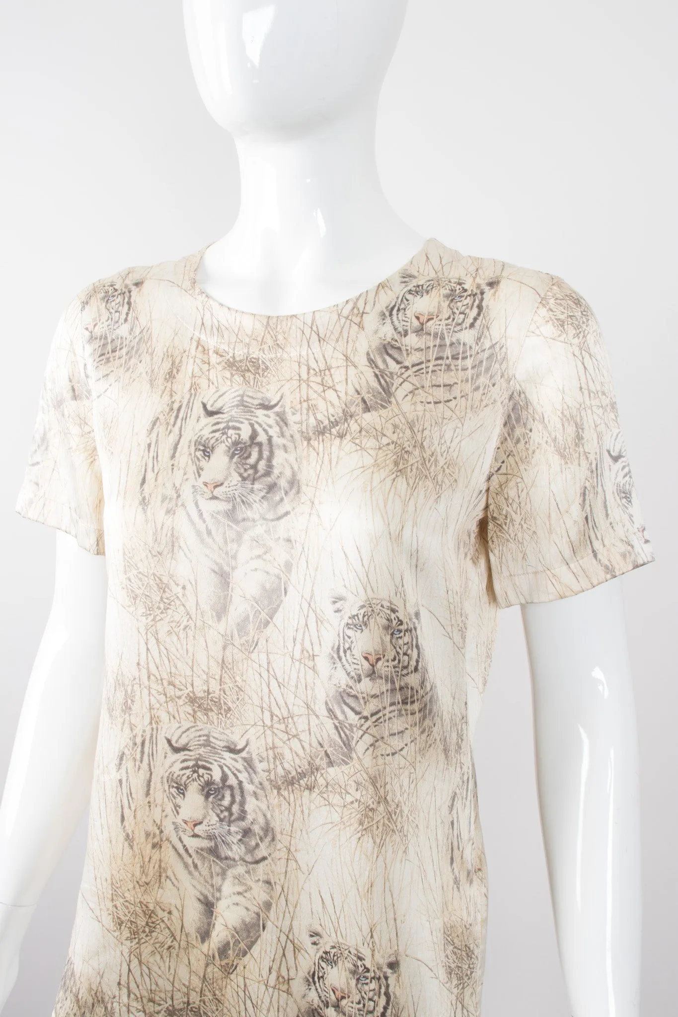Silk White Tiger Tee