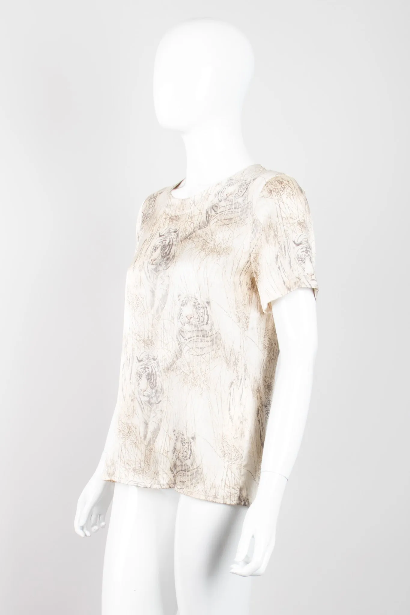 Silk White Tiger Tee