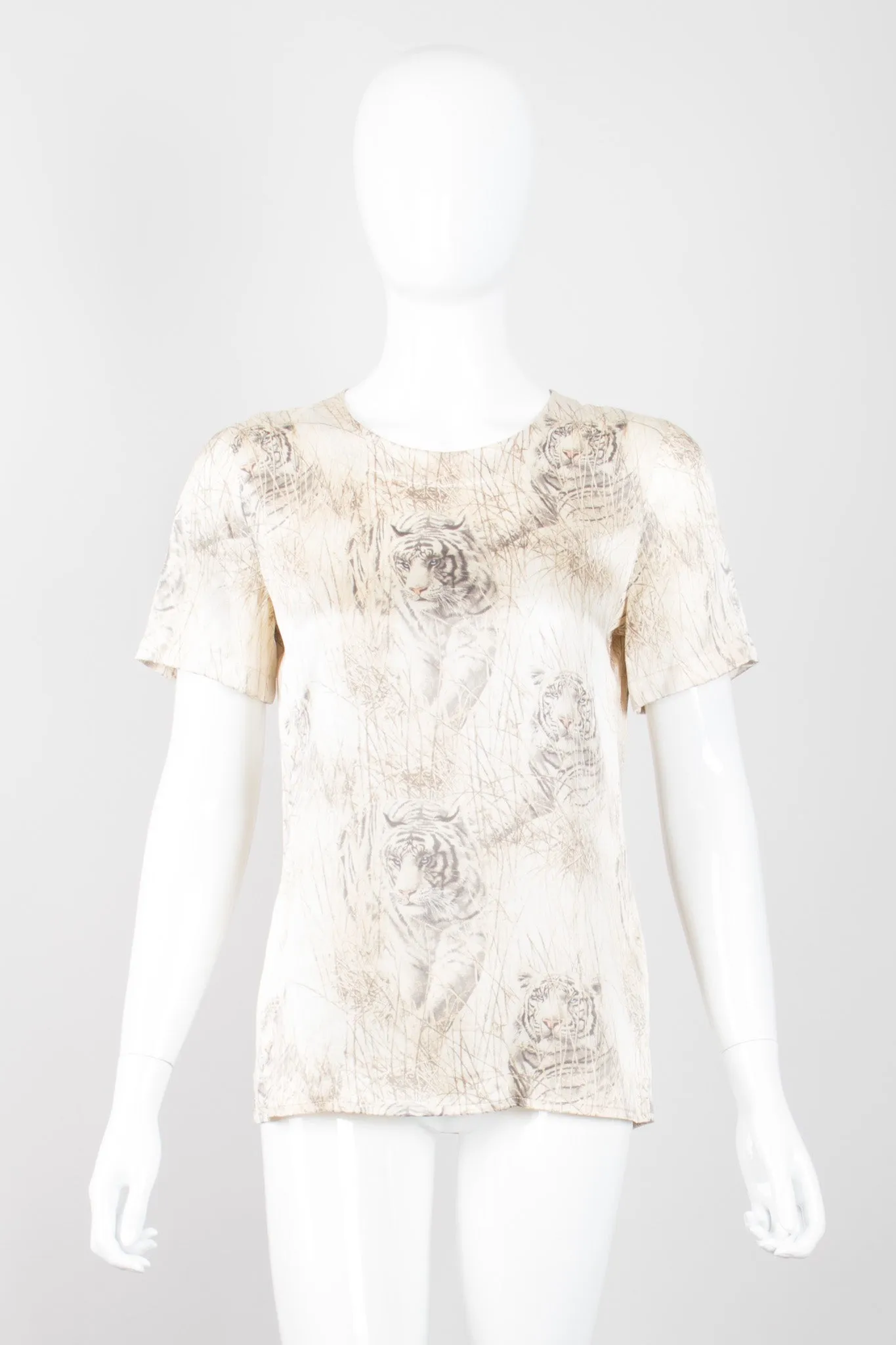 Silk White Tiger Tee