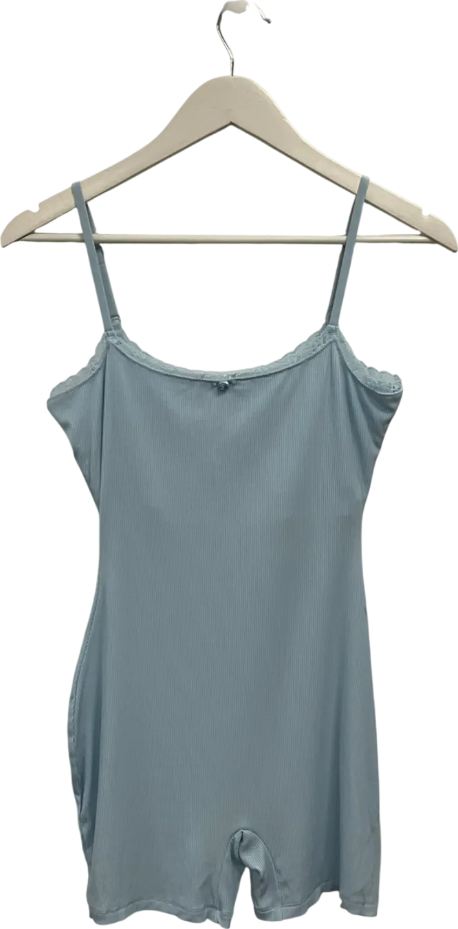 SKIMS Blue Soft Lounge Lace Onesie - Celeste UK M