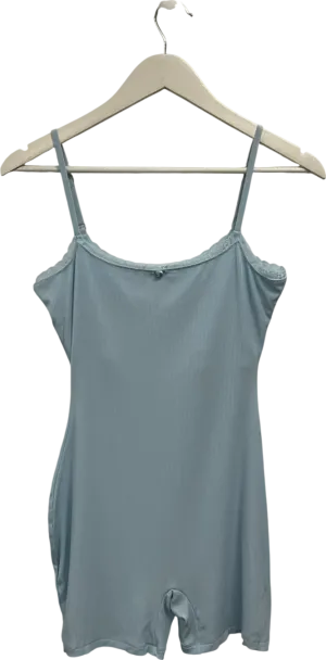 SKIMS Blue Soft Lounge Lace Onesie - Celeste UK M