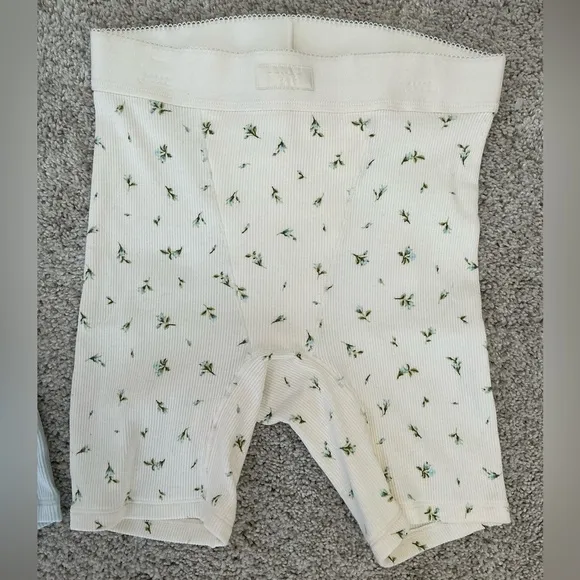 SKIMS Cotton Rib Boxer 2 Pack | Size XXS