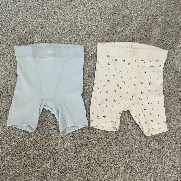 SKIMS Cotton Rib Boxer 2 Pack | Size XXS