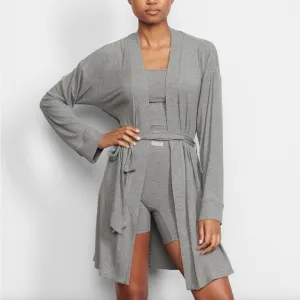 SKIMS Soft Lounge Robe in Heather Grey