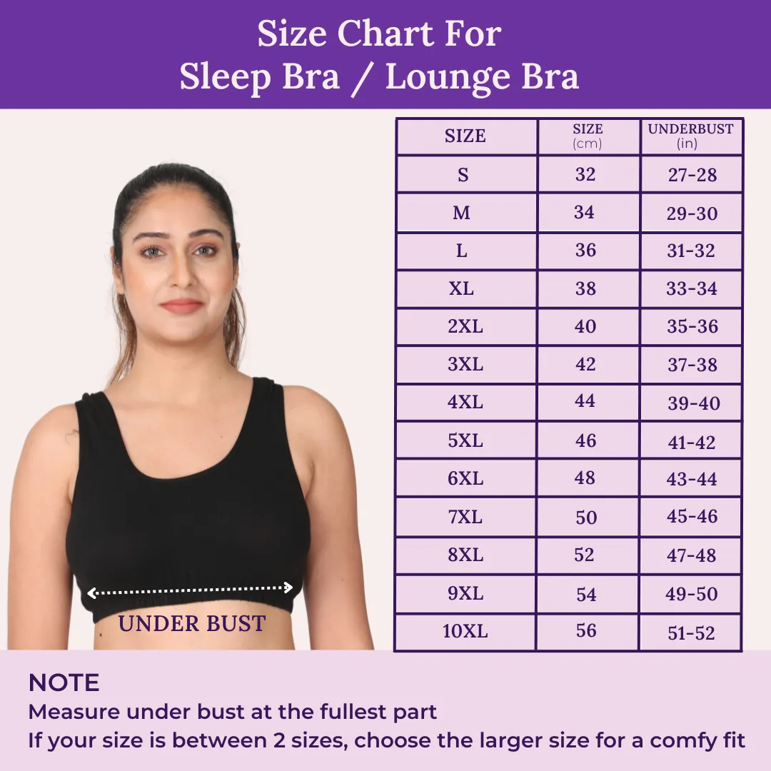 Sleep Bra | Lounge Bra | Non Padded | Non Wired | Full Coverage | Racerback | Pack Of 3