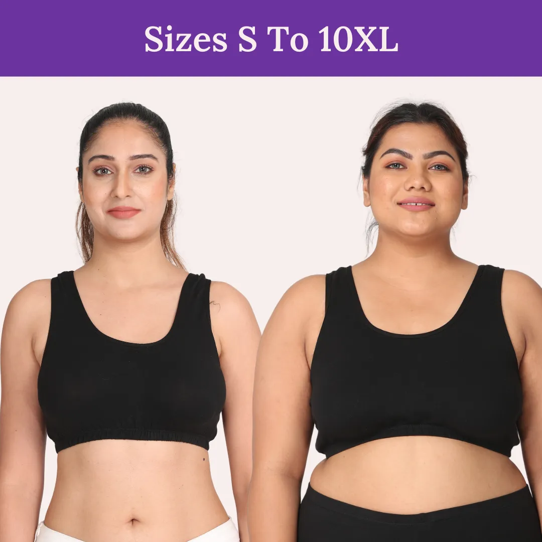 Sleep Bra | Lounge Bra | Non Padded | Non Wired | Full Coverage | Racerback | Pack Of 3