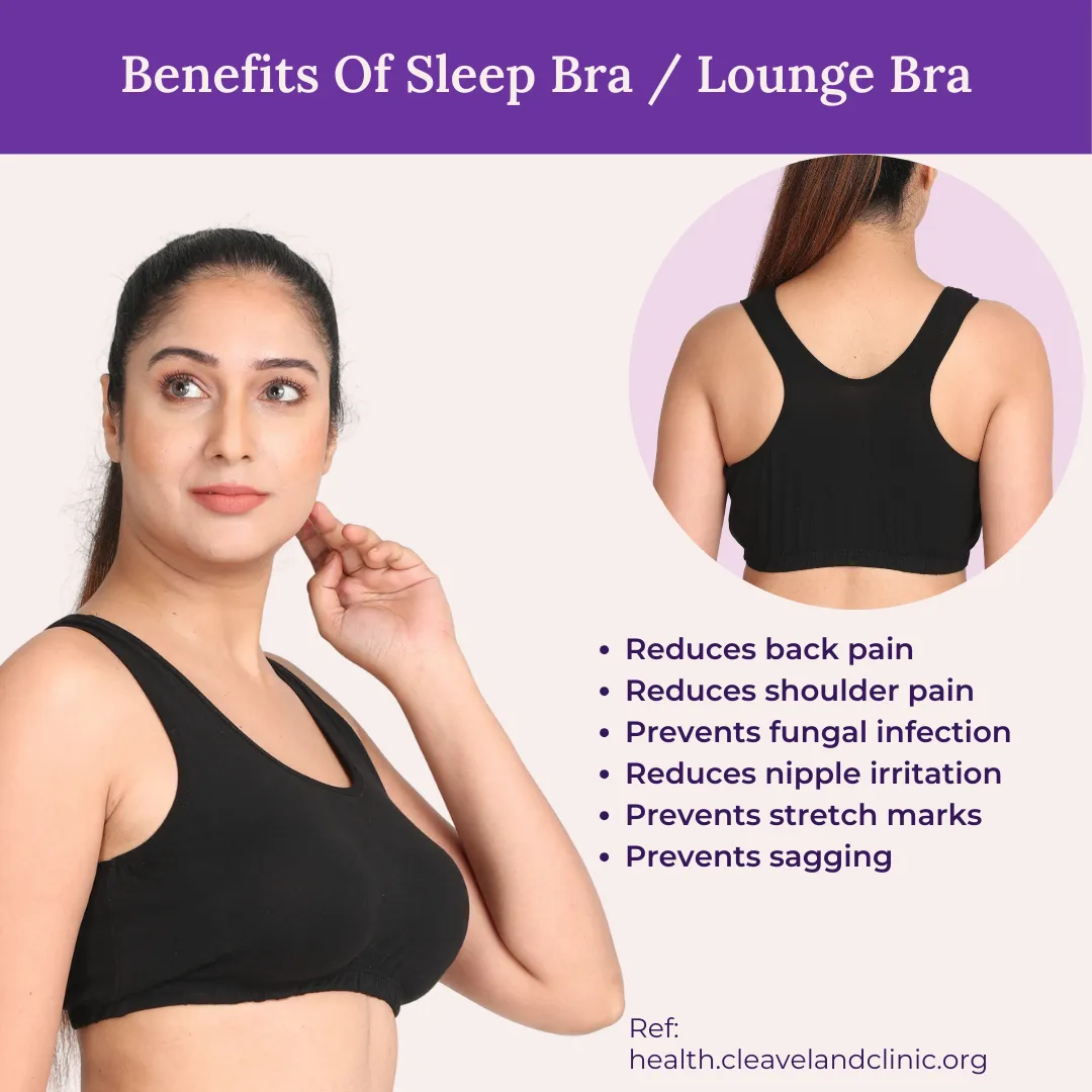 Sleep Bra | Lounge Bra | Non Padded | Non Wired | Full Coverage | Racerback | Pack Of 3