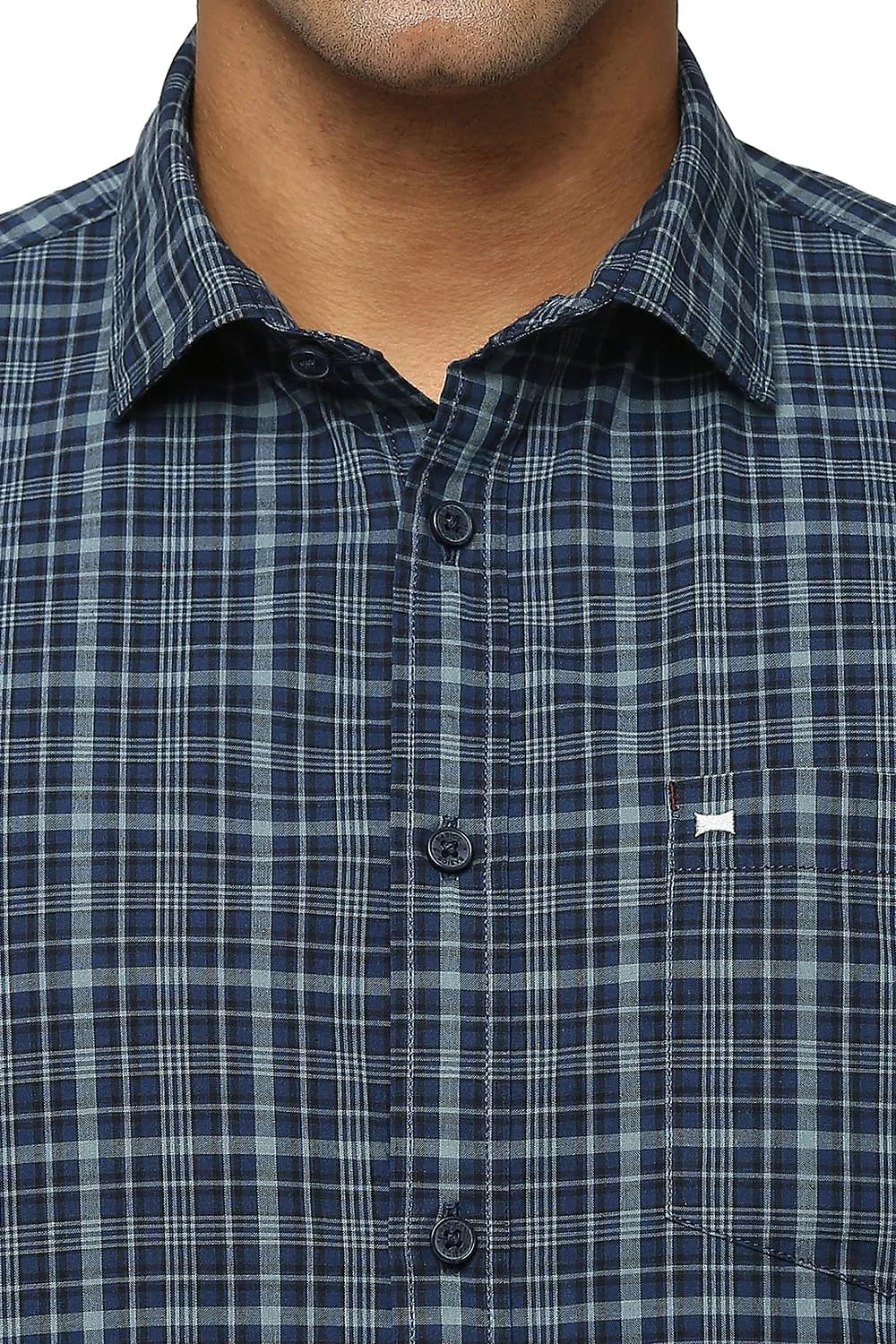Slim Fit Cotton Checks Shirt