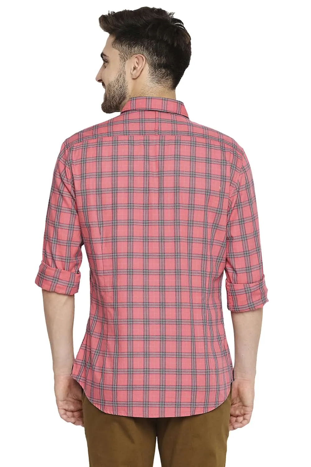 Slim Fit Twill Checks Shirt