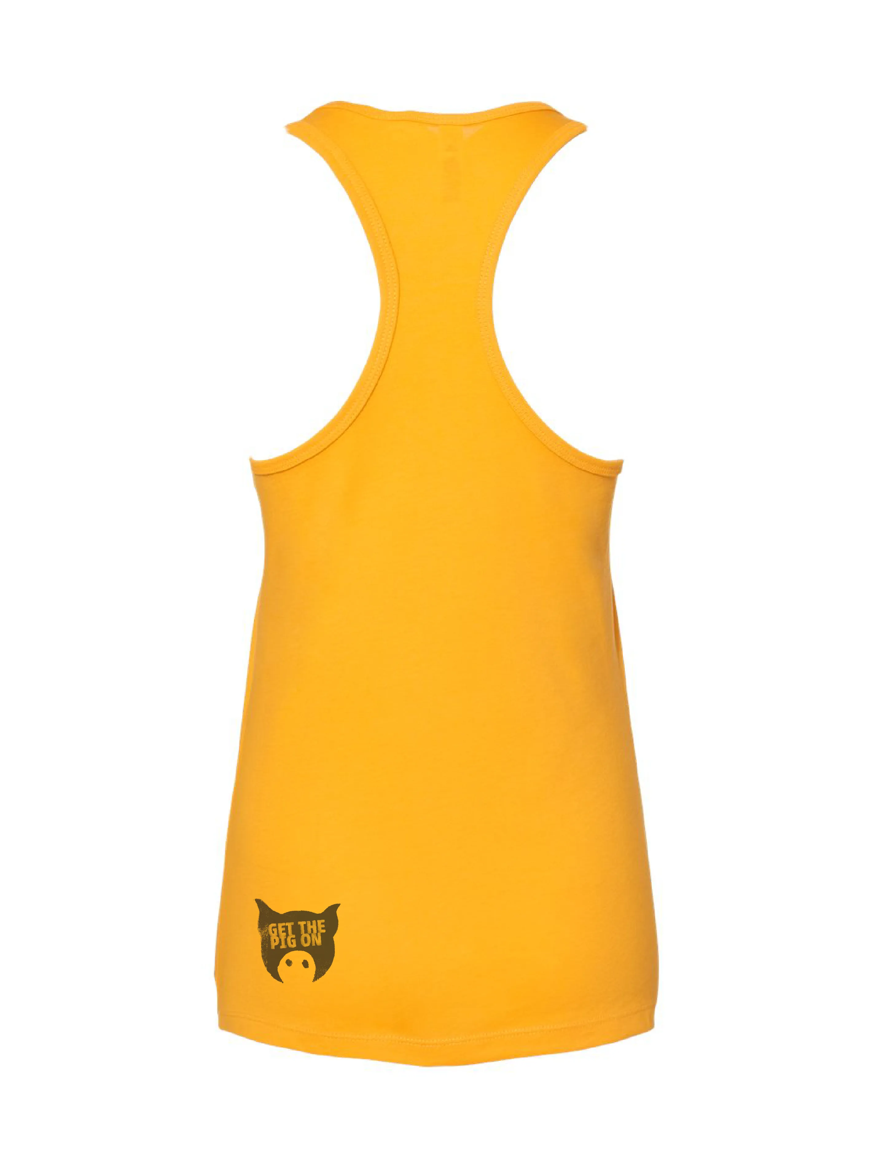 Slippery Pig · Golden Yellow Racerback Tank