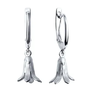 SOKOLOV - Flowers Silver Earrings With CZ