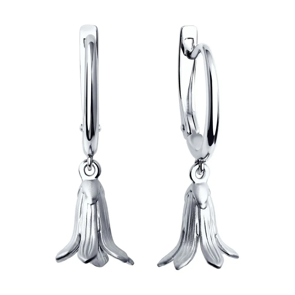 SOKOLOV - Flowers Silver Earrings With CZ