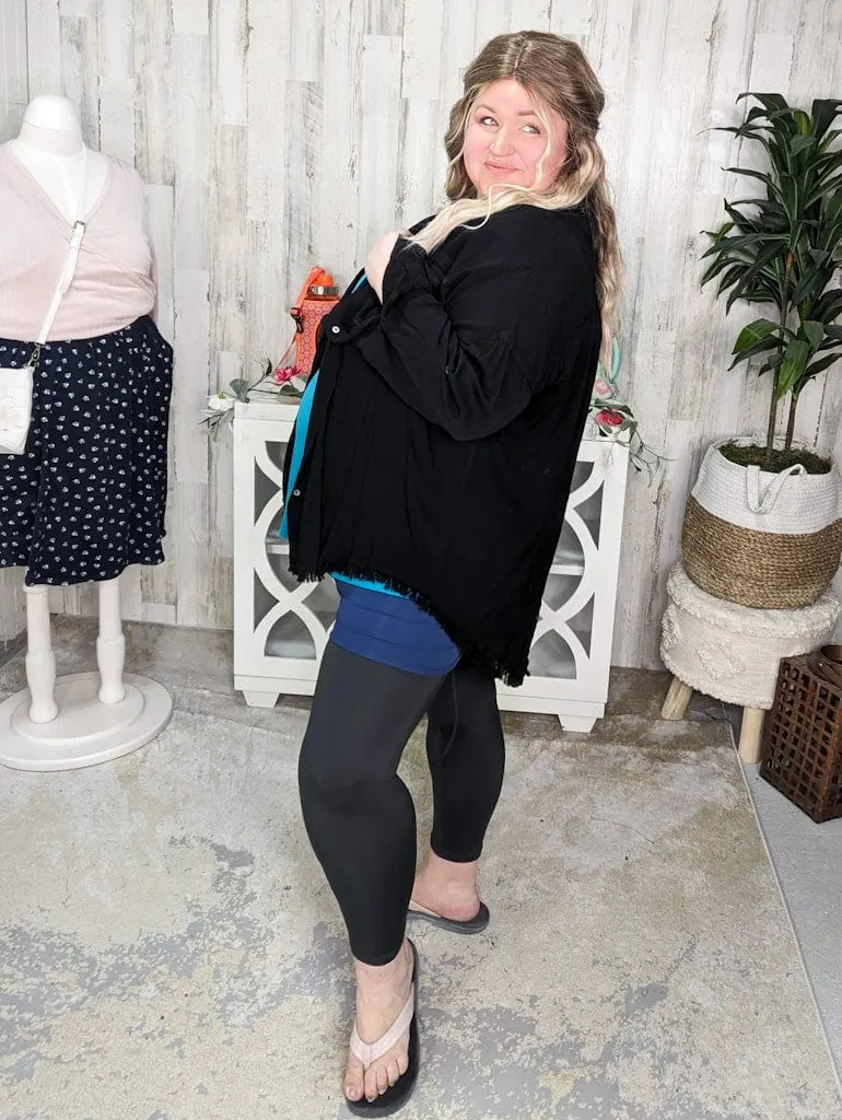 Solid Capri Leggings w/Light Compression