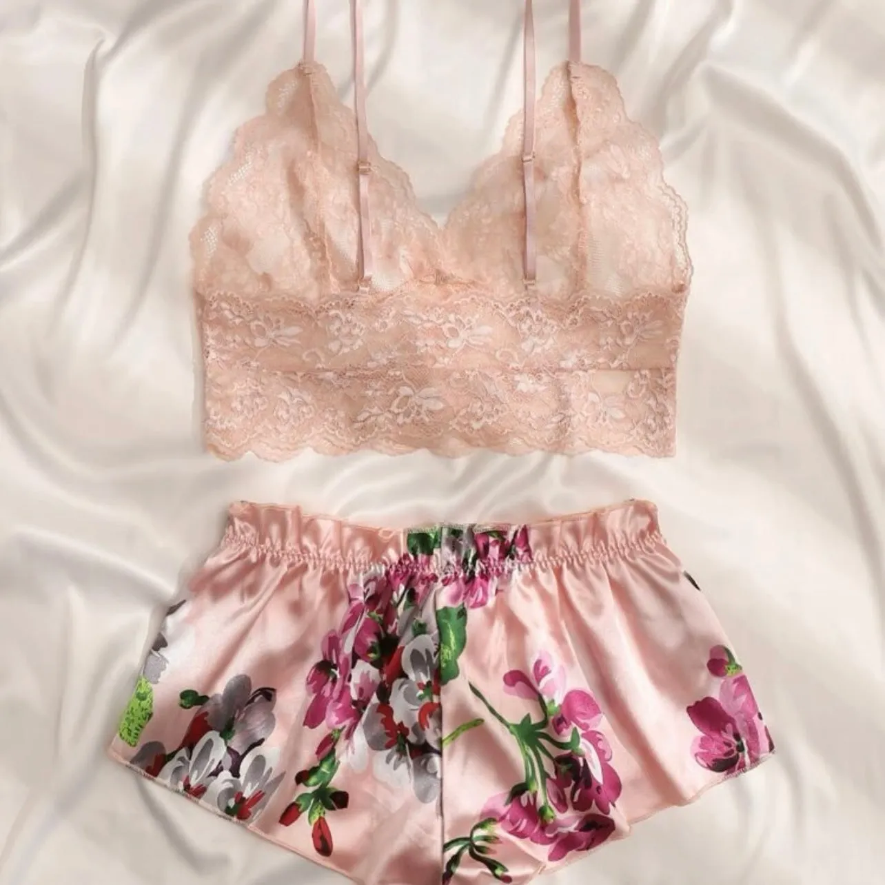 Sollera Two Piece Sleepwear - Peach