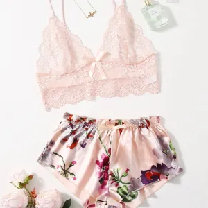 Sollera Two Piece Sleepwear - Peach