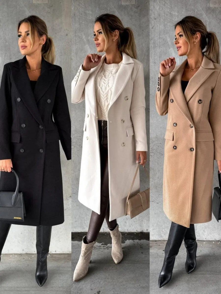 Sophisticated Double-Breasted Outerwear