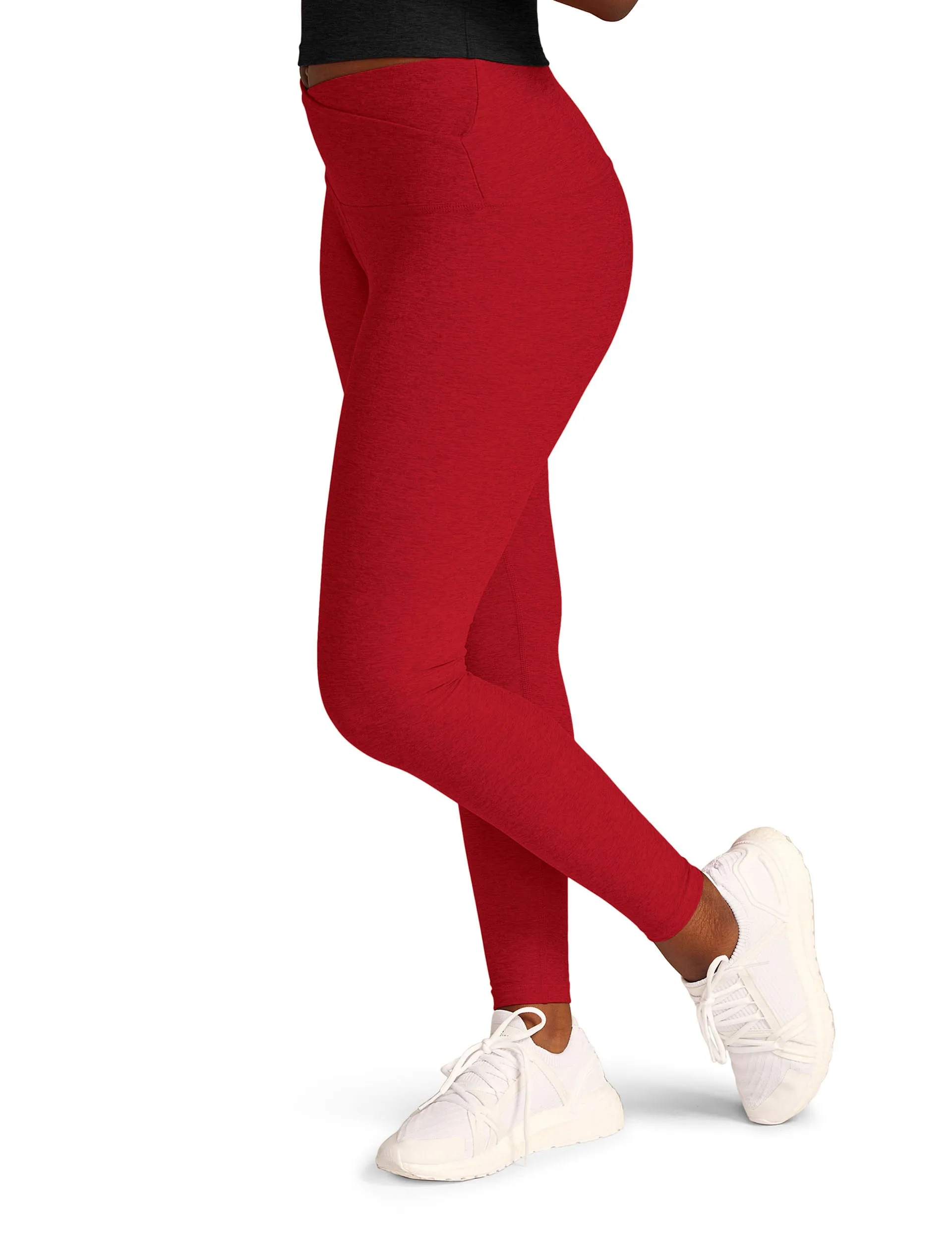 SPACEDYE AT YOUR LEISURE HW MIDI LEGGINGRUBY RED HEATHER
