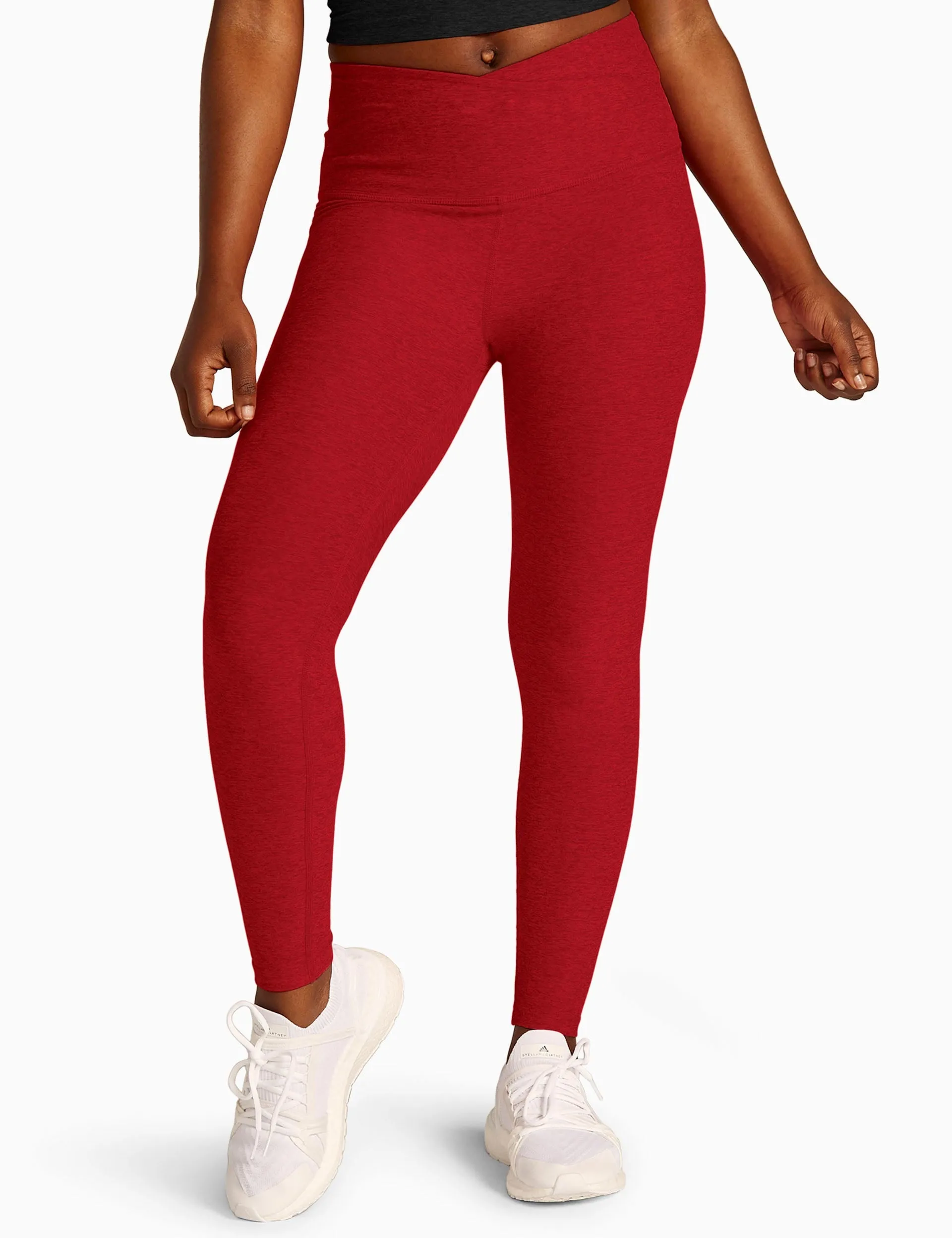 SPACEDYE AT YOUR LEISURE HW MIDI LEGGINGRUBY RED HEATHER