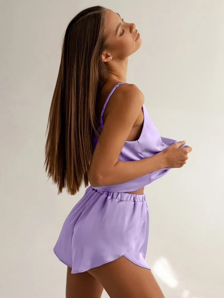 Spaghetti Strap Satin Sleepwear