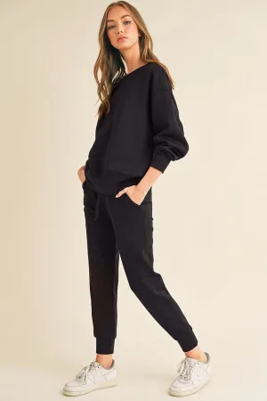Sporty Chic UltraComfy Set - Black