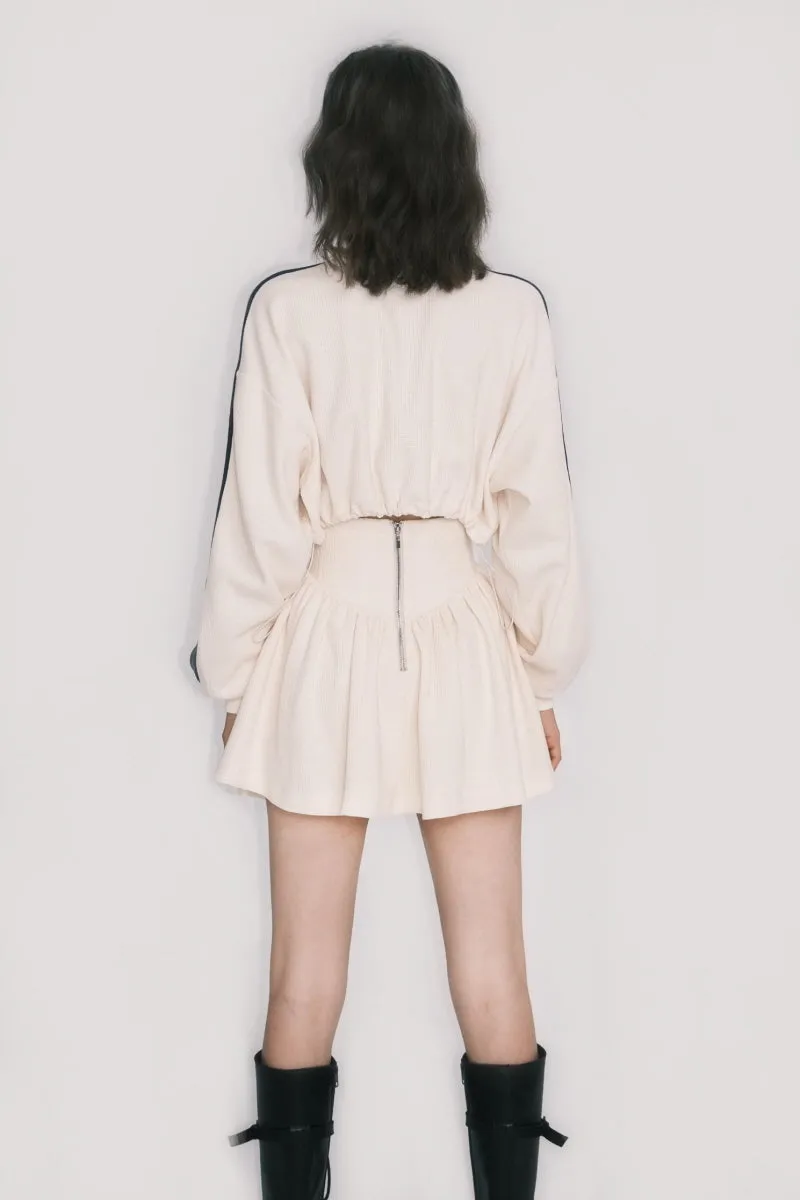 Sporty Waffle Sweatshirt / Skirt