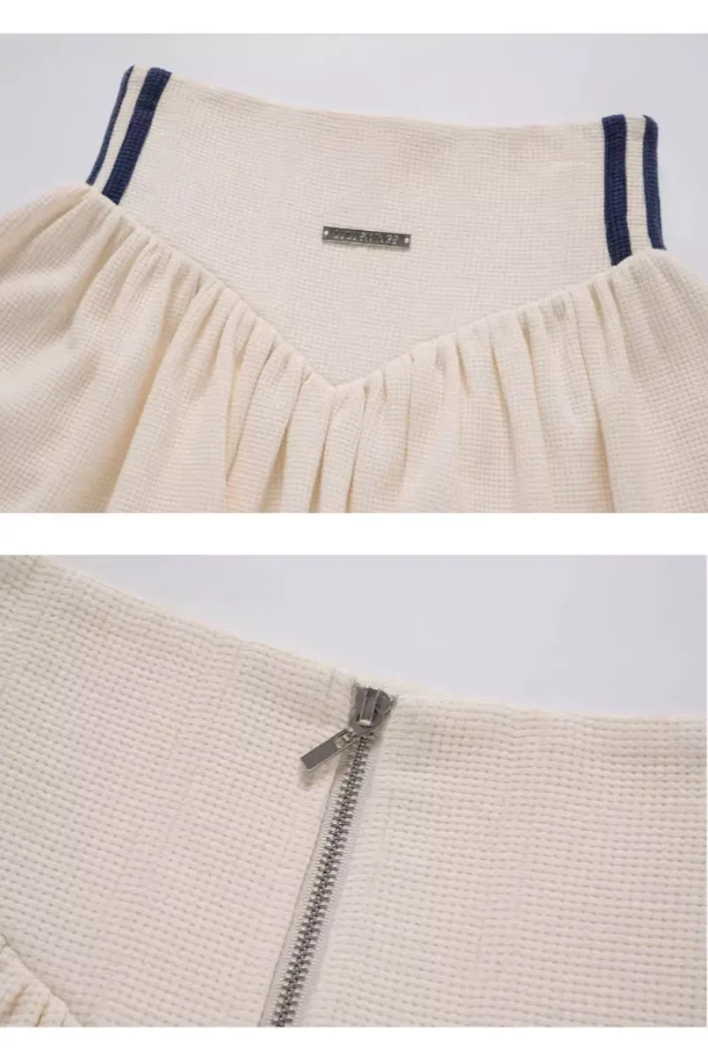 Sporty Waffle Sweatshirt / Skirt