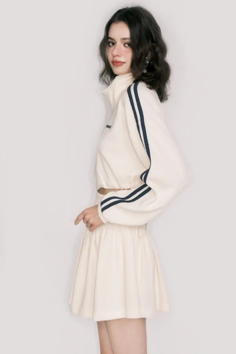 Sporty Waffle Sweatshirt / Skirt